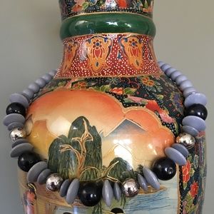 Multi-shaped Statement Bead Necklace